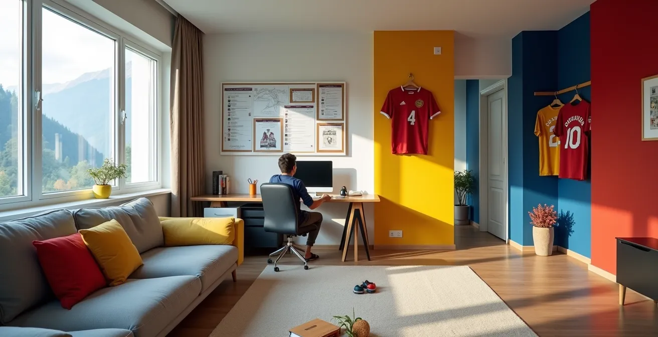 Entwicklung vom Gelegenheitszuschauer zum engagierten Fan in einer Schweizer Wohnung