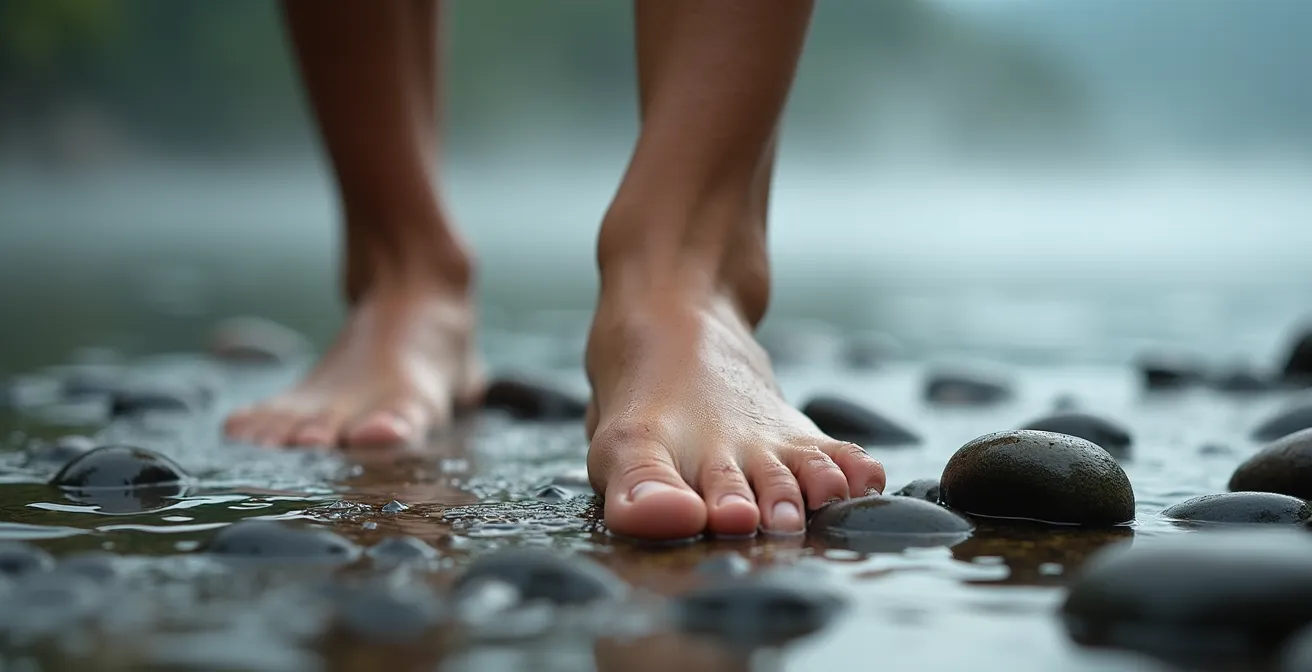 Tänzerin bewegt sich zu Naturgeräuschen am Vierwaldstättersee