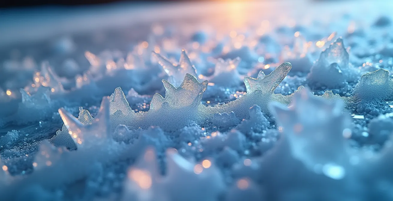 Makroaufnahme von Mustern die Signal von Rauschen trennen